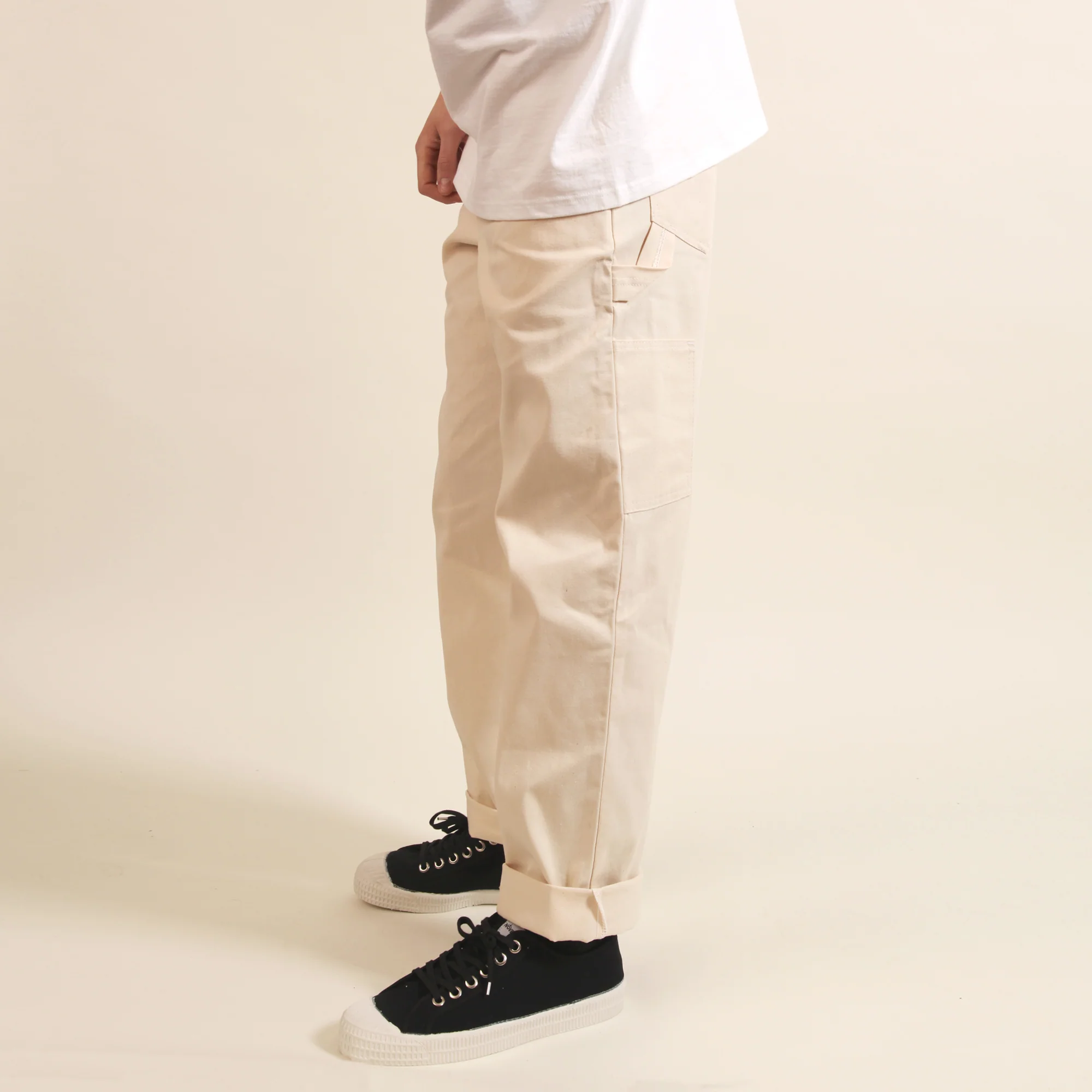 Ace Drop Cloth Tradesman Carpenter Pants - Natural - Image 3