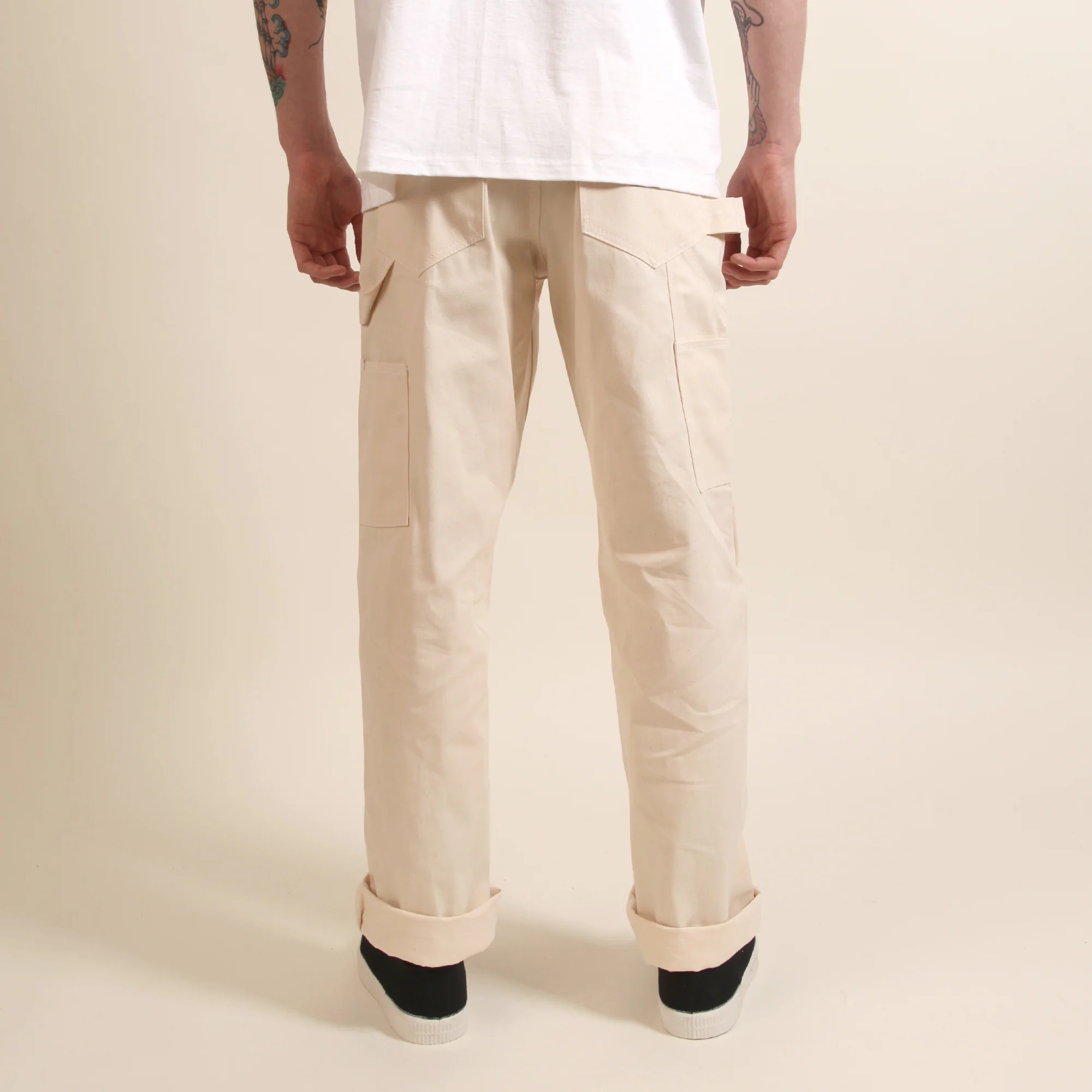 Ace Drop Cloth Tradesman Carpenter Pants - Natural - Image 4