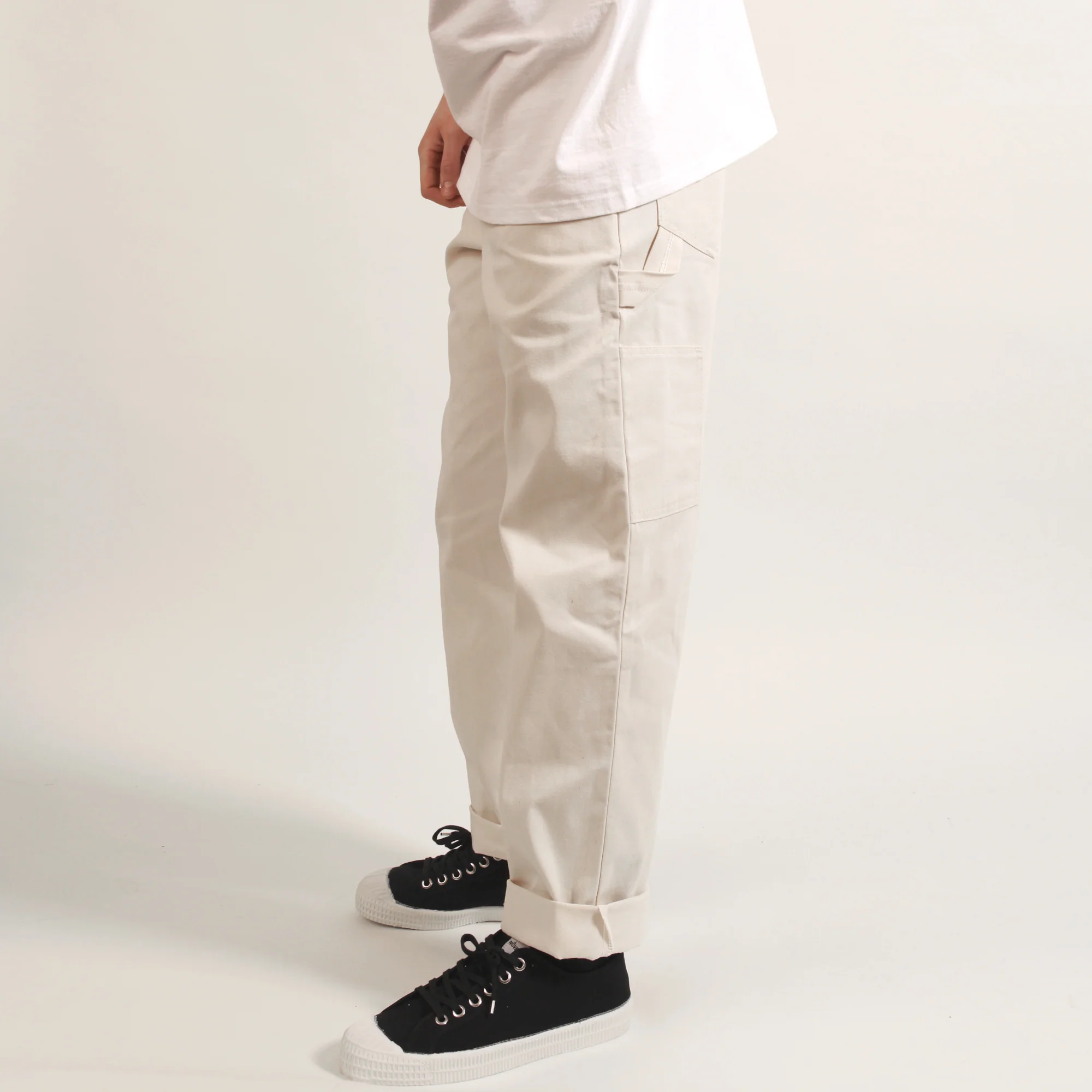 Ace Drop Cloth Tradesman Carpenter Pants - White - Image 3