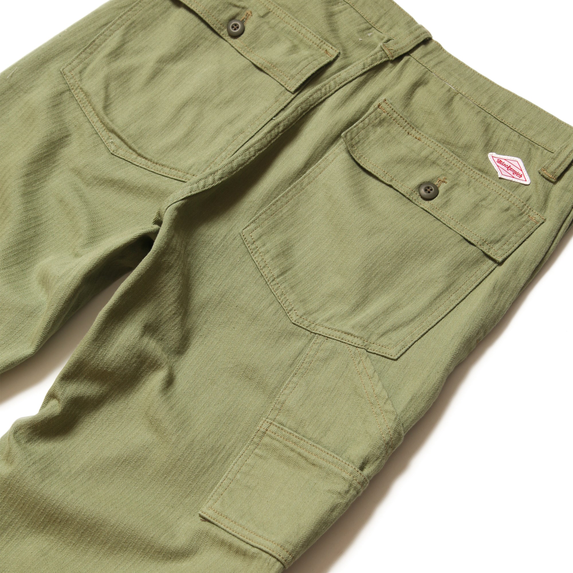 Blacksmith - Herringbone Easy Pants - Light Olive - Image 5