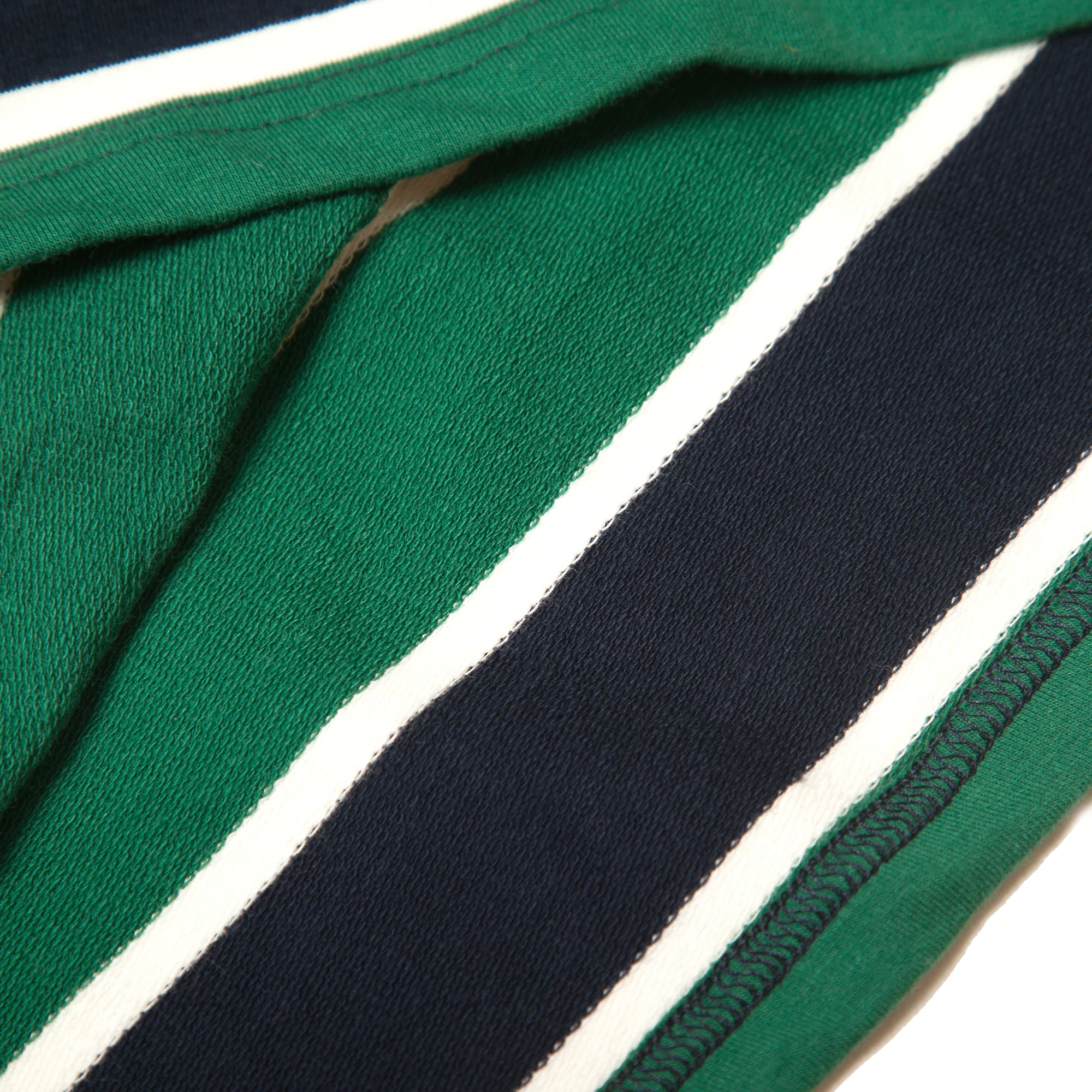Blacksmith - Striped Long Sleeve Polo - Forest Green - Image 4