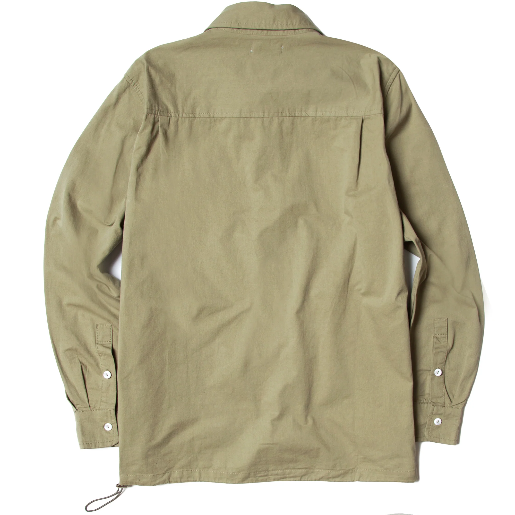 Blacksmith - Washed Popover Shirt - Olive - Image 5