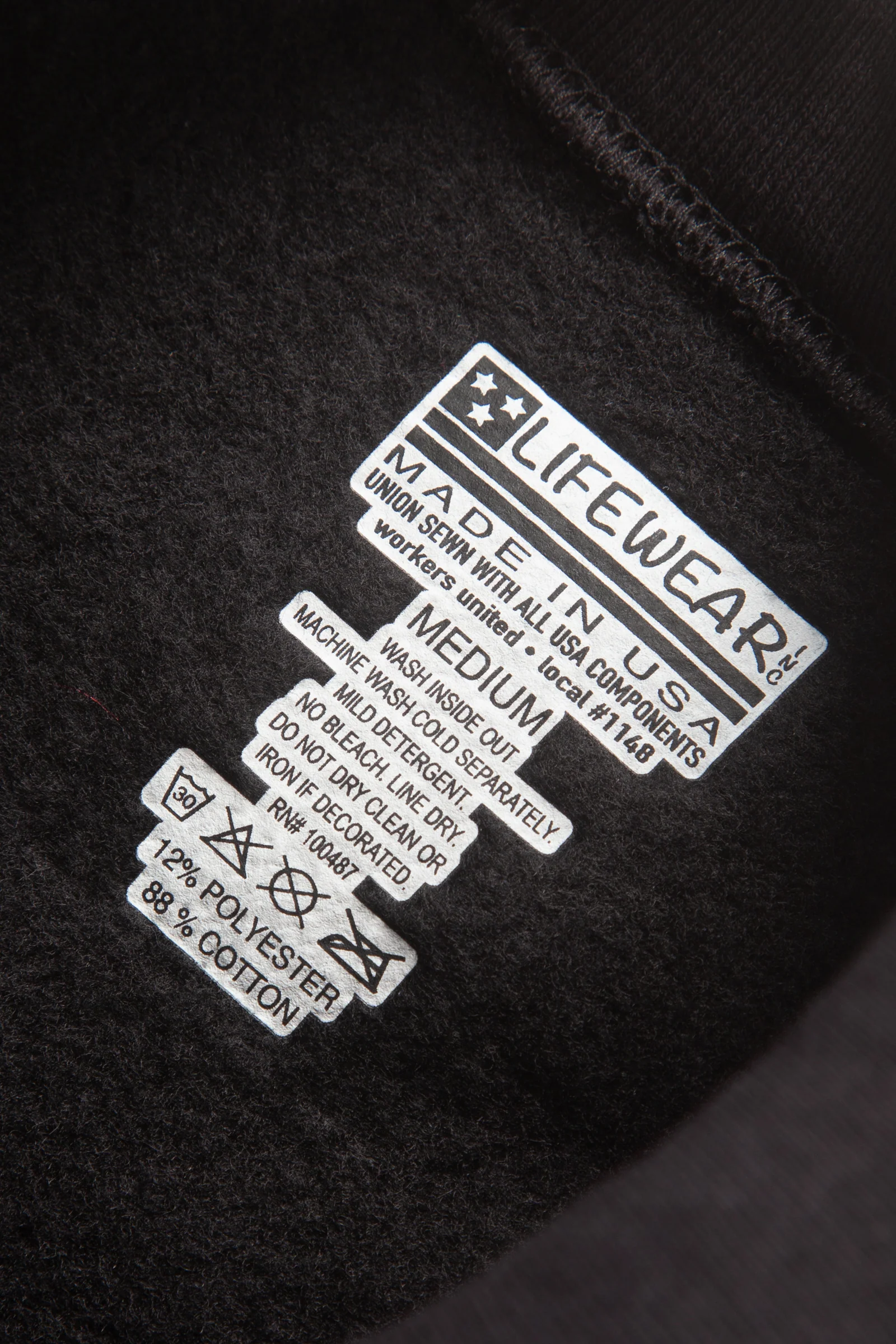 Lifewear USA - 12oz Sweatshirt - Black - Image 5