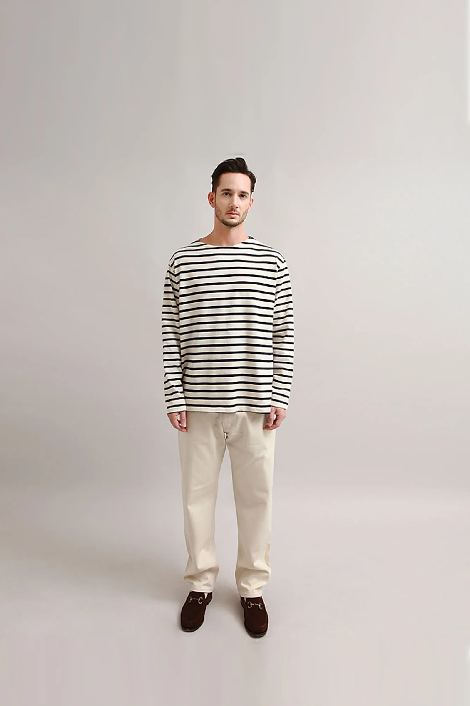 Outstanding & Co. - Boatneck Breton Stripe Top - Navy - Image 5