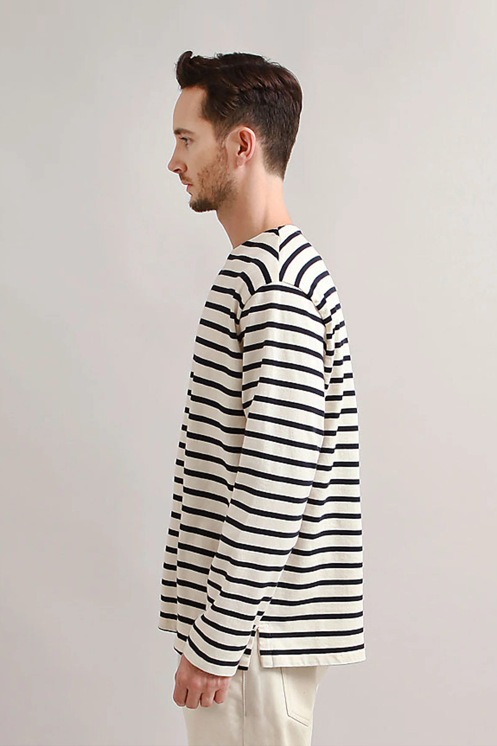 Outstanding & Co. - Boatneck Breton Stripe Top - Navy - Image 7