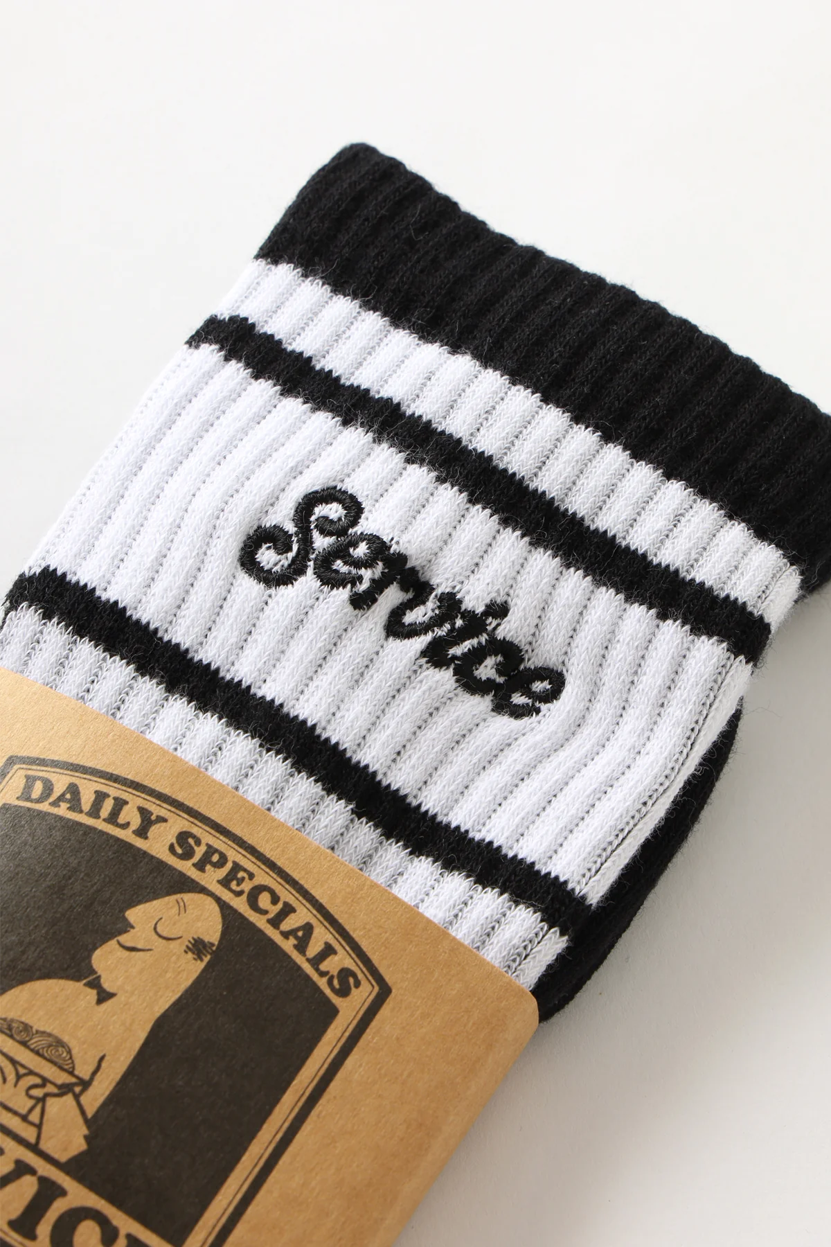 Service Works - Logo Ringer Socks - Black - Image 3