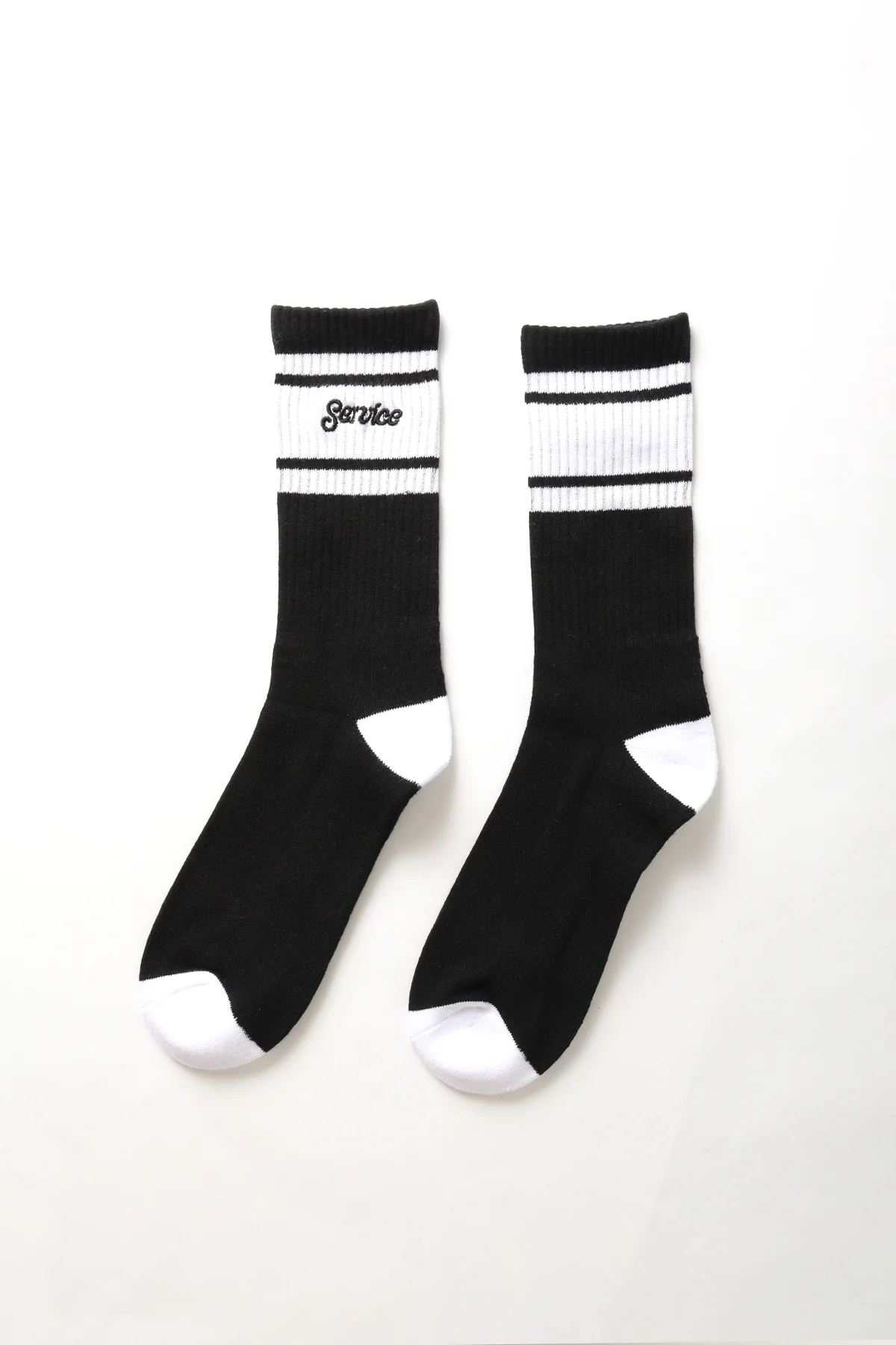 Service Works - Logo Ringer Socks - Black - Image 4