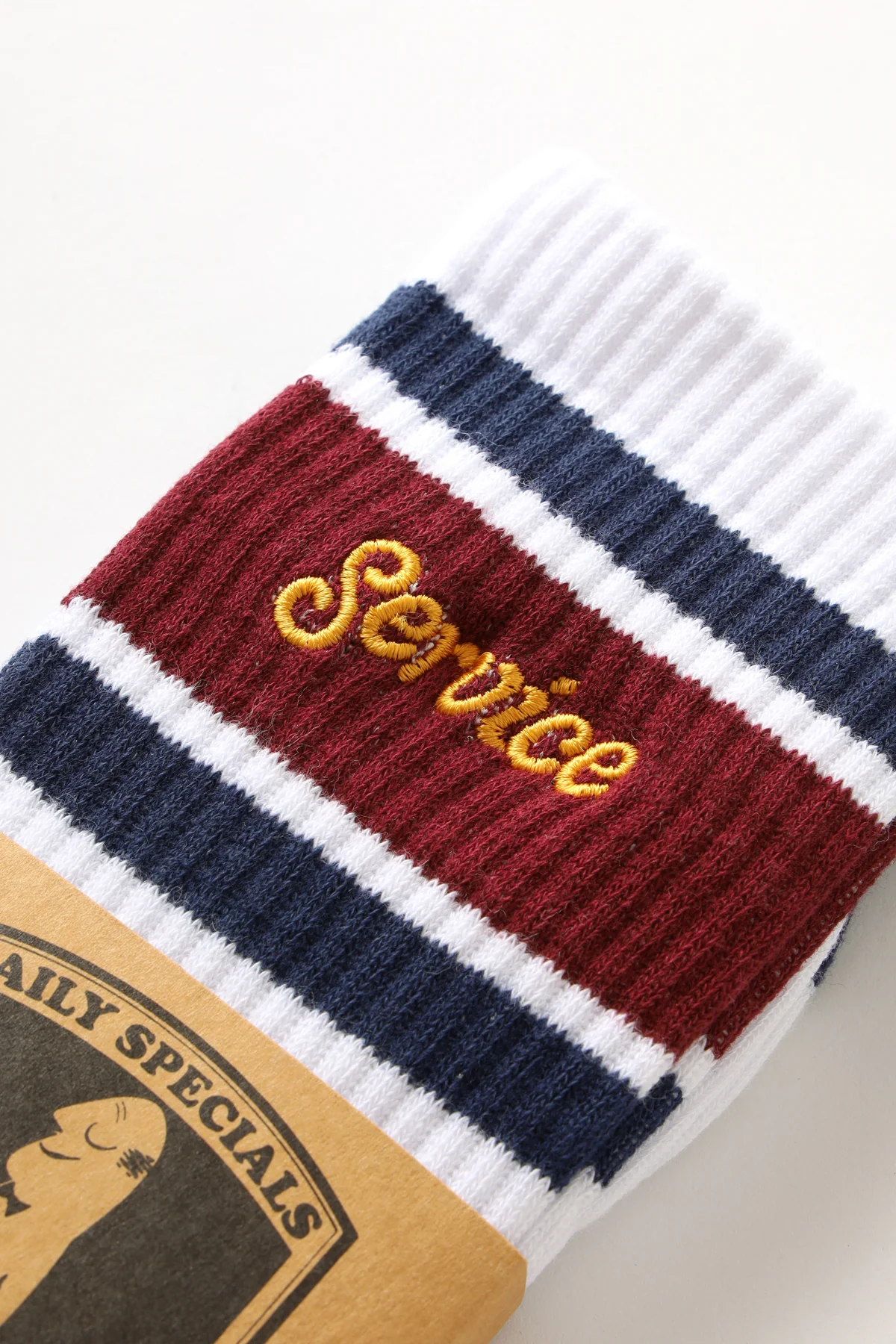 Service Works - Logo Ringer Socks - White - Image 3